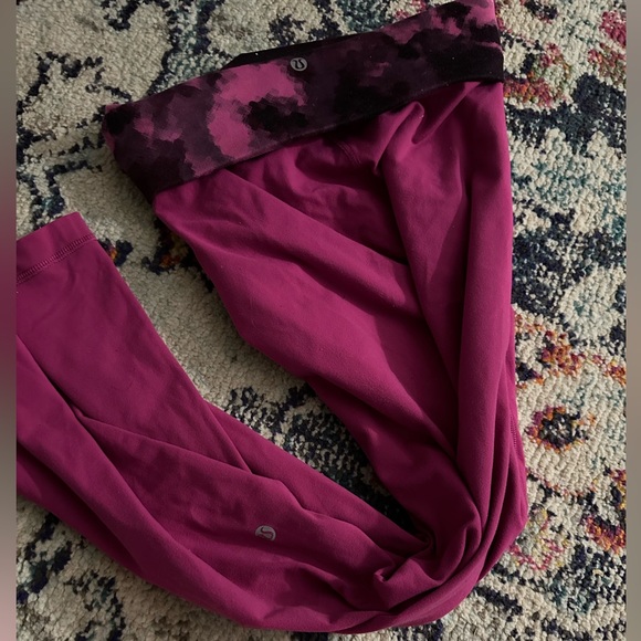 Lululemon Pink Tie-dye Print High Waist Stretch Leggings - Picture 4 of 4